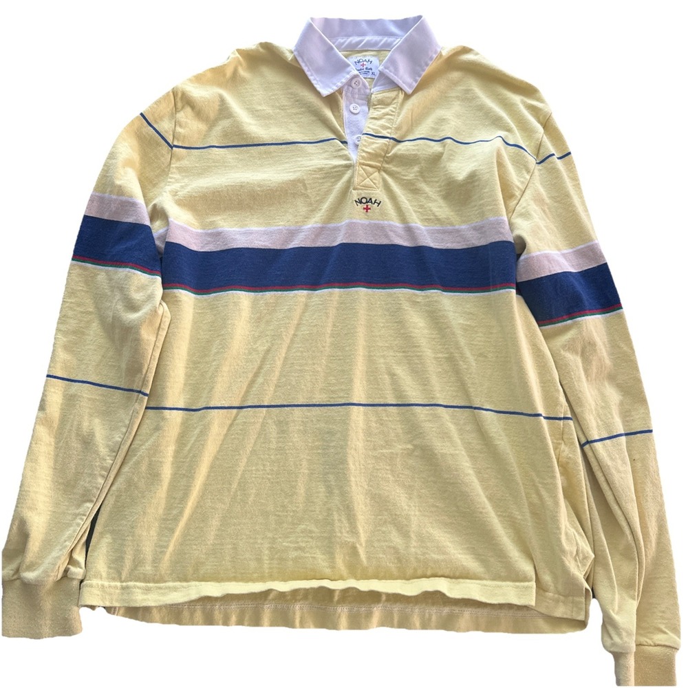 NOAH NY Rugby Shirt Practice Cloth Mens Size XL Made In Canada Long Sleeve